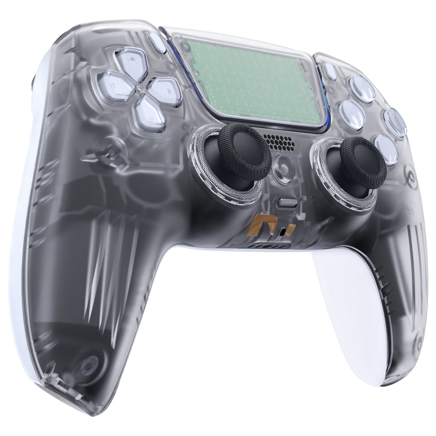 eXtremeRate LUNA Redesigned Replacement Front Shell with Touchpad Compatible with PS5 Controller BDM-010/020/030/040 - Clear eXtremeRate