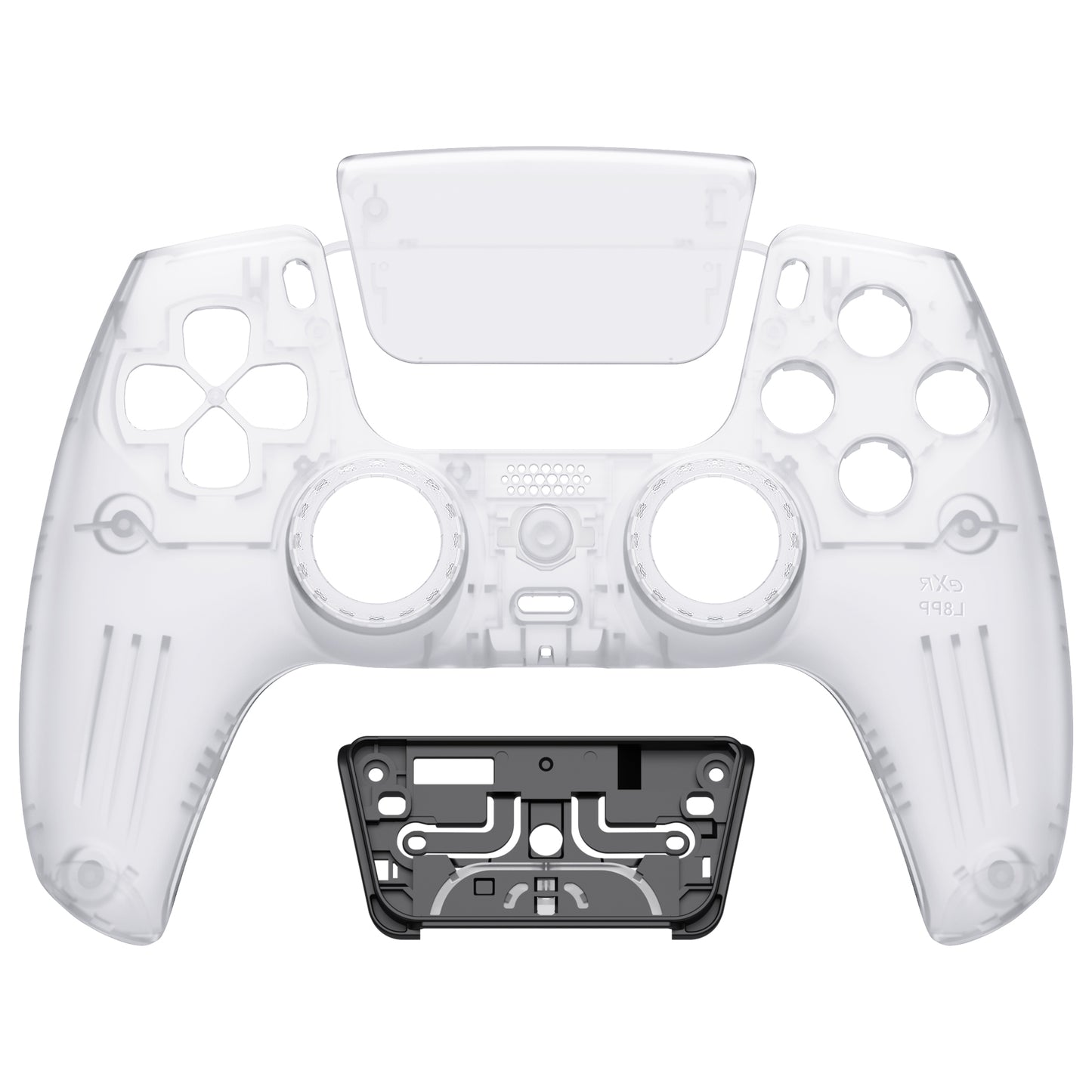 eXtremeRate LUNA Redesigned Replacement Front Shell with Touchpad Compatible with PS5 Controller BDM-010/020/030/040 - Clear eXtremeRate