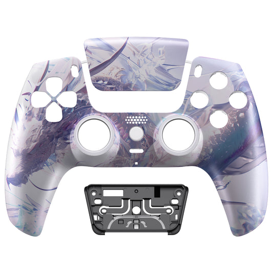 eXtremeRate LUNA Redesigned Replacement Front Shell with Touchpad Compatible with PS5 Controller BDM-010/020/030/040/050 - Crystal Dragon