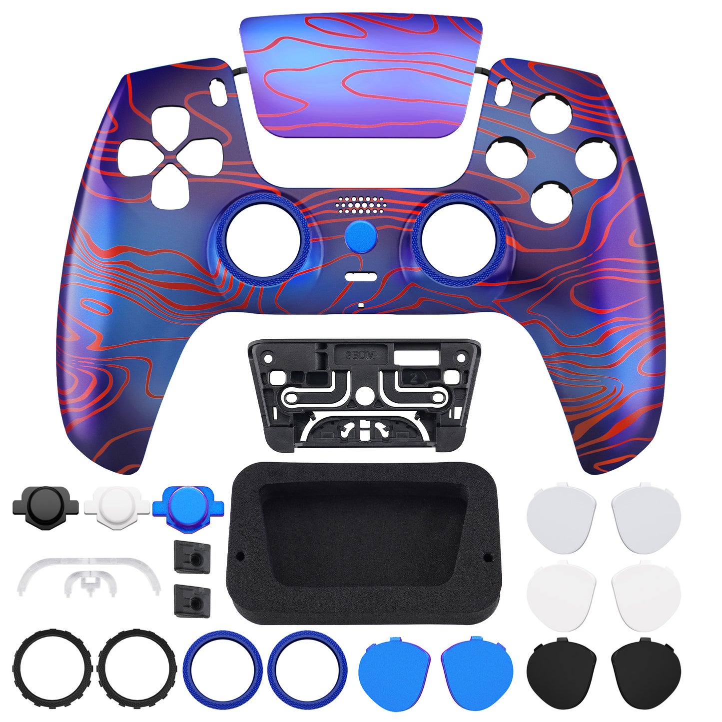 eXtremeRate LUNA Redesigned Replacement Front Shell with Touchpad Compatible with PS5 Controller BDM-010/020/030/040/050 - Damascuscamo