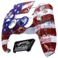 eXtremeRate LUNA Redesigned Replacement Front Shell with Touchpad Compatible with PS5 Controller BDM-010/020/030/040/050 - Impression US Flag