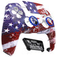 eXtremeRate LUNA Redesigned Replacement Front Shell with Touchpad Compatible with PS5 Controller BDM-010/020/030/040/050 - Impression US Flag