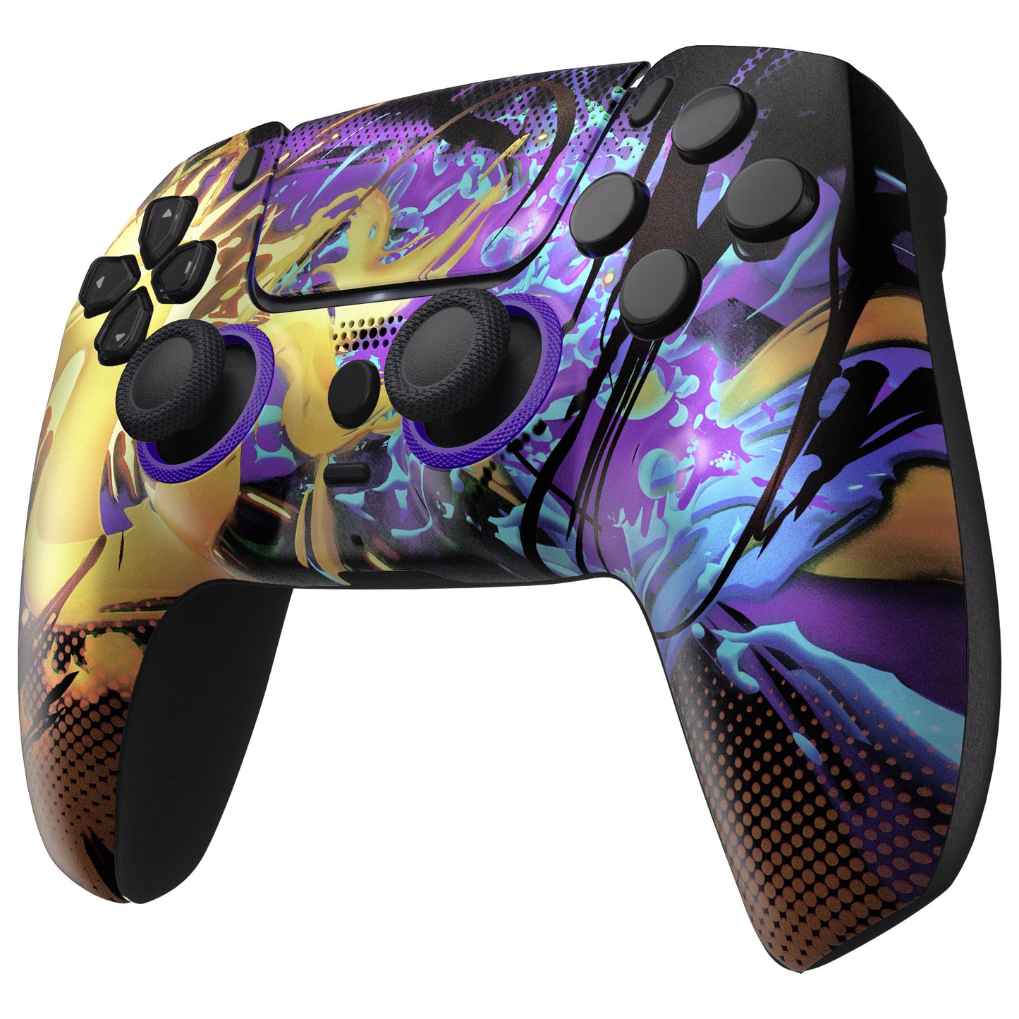 eXtremeRate LUNA Redesigned Replacement Front Shell with Touchpad Compatible with PS5 Controller BDM-010/020/030/040/050 - Splattering Fighting