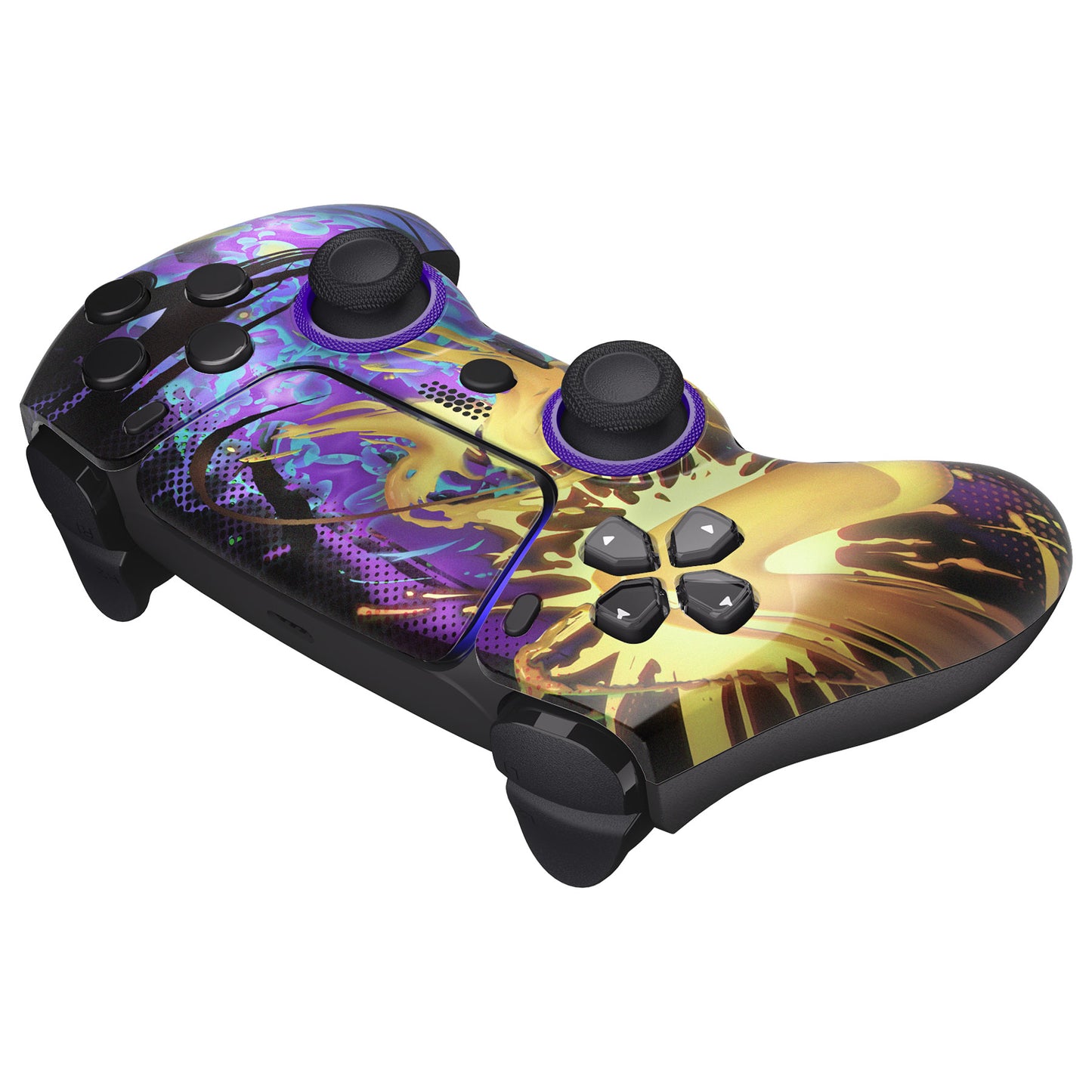 eXtremeRate LUNA Redesigned Replacement Front Shell with Touchpad Compatible with PS5 Controller BDM-010/020/030/040/050 - Splattering Fighting