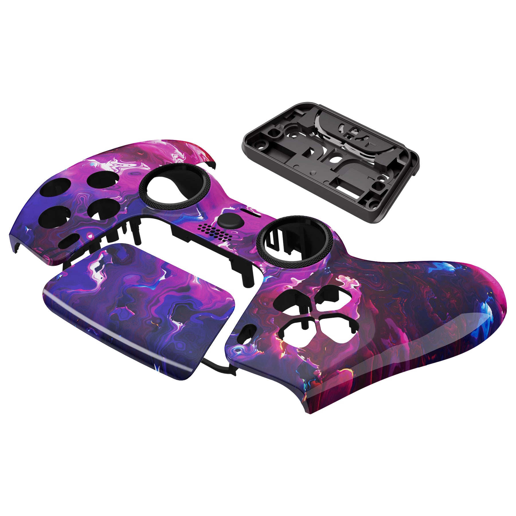 eXtremeRate LUNA Redesigned Replacement Front Shell with Touchpad Compatible with PS5 Controller BDM-010/020/030/040 - Surreal Lava eXtremeRate