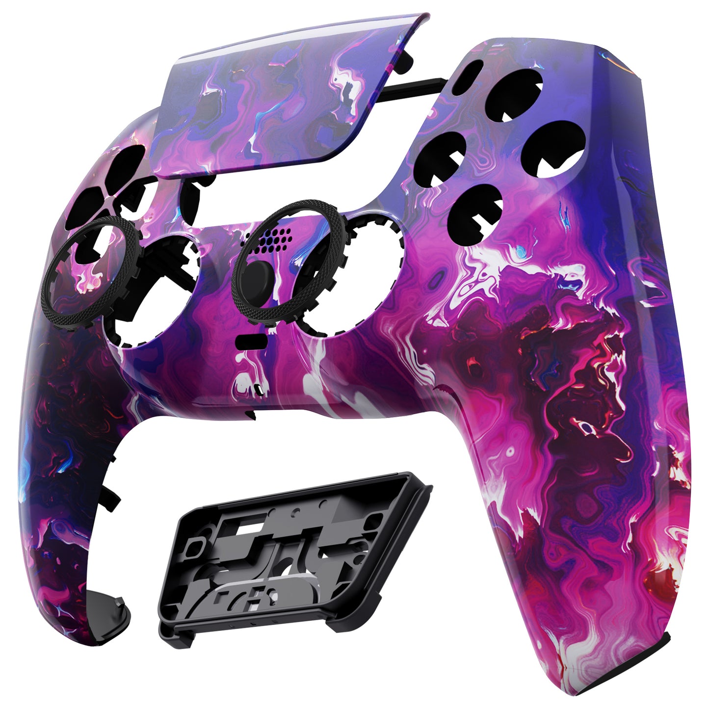 eXtremeRate LUNA Redesigned Replacement Front Shell with Touchpad Compatible with PS5 Controller BDM-010/020/030/040 - Surreal Lava eXtremeRate