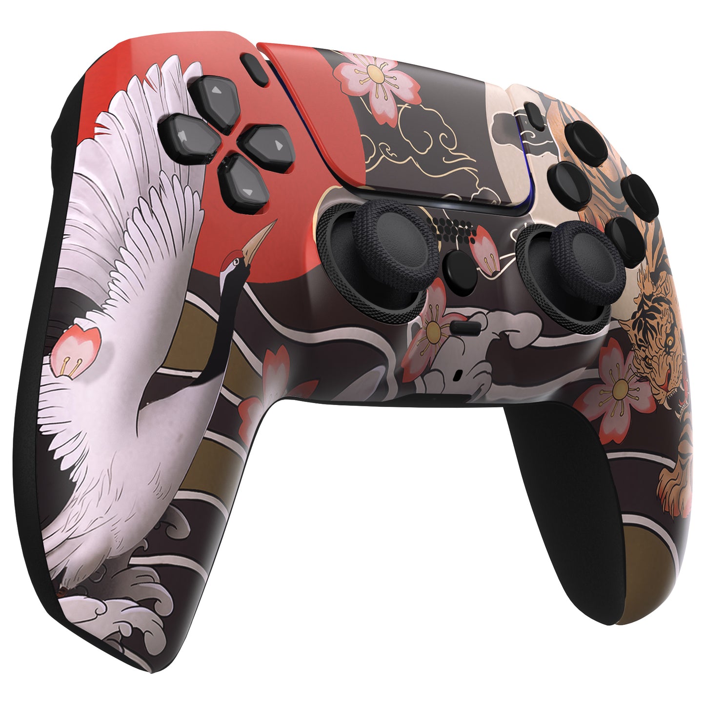 eXtremeRate LUNA Redesigned Replacement Front Shell with Touchpad Compatible with PS5 Controller BDM-010/020/030/040/050 - Tiger & Crane