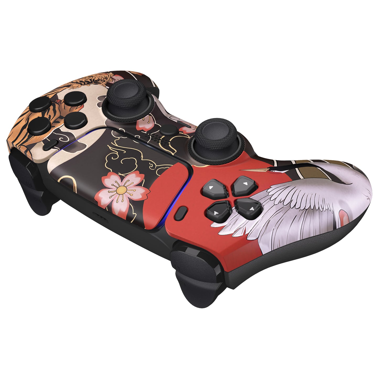 eXtremeRate LUNA Redesigned Replacement Front Shell with Touchpad Compatible with PS5 Controller BDM-010/020/030/040/050 - Tiger & Crane