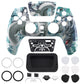 eXtremeRate LUNA Redesigned Replacement Front Shell with Touchpad Compatible with PS5 Controller BDM-010/020/030/040/050 - Jade Dragon - Cloud Dominator