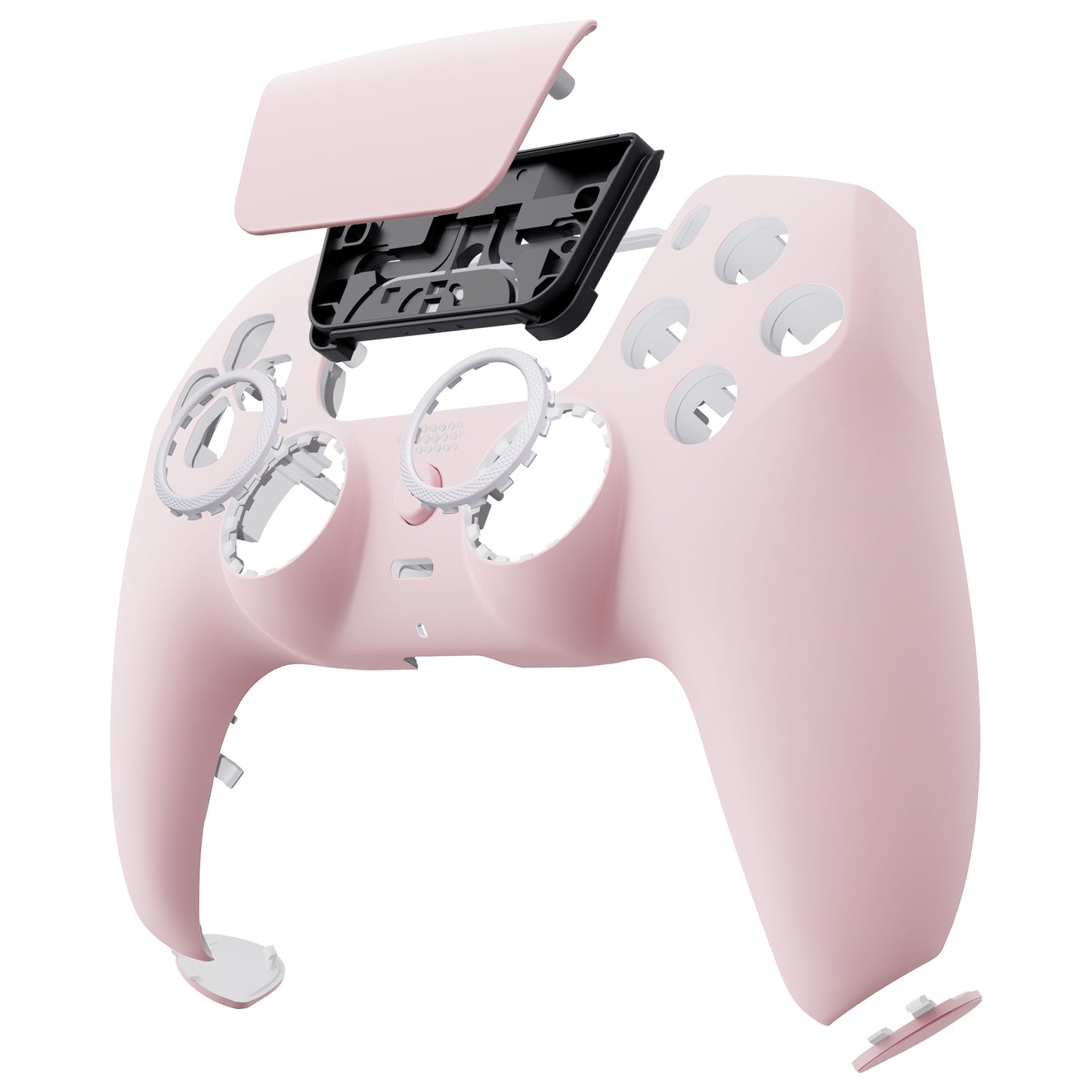 eXtremeRate LUNA Redesigned Replacement Front Shell with Touchpad Compatible with PS5 Controller BDM-010 BDM-020 BDM-030 - Cherry Blossoms Pink eXtremeRate