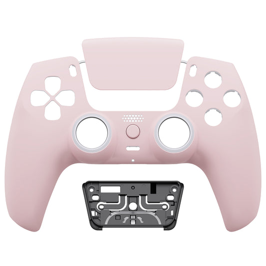 eXtremeRate LUNA Redesigned Replacement Front Shell with Touchpad Compatible with PS5 Controller BDM-010 BDM-020 BDM-030 - Cherry Blossoms Pink eXtremeRate