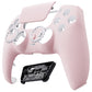 eXtremeRate LUNA Redesigned Replacement Front Shell with Touchpad Compatible with PS5 Controller BDM-010 BDM-020 BDM-030 - Cherry Blossoms Pink eXtremeRate