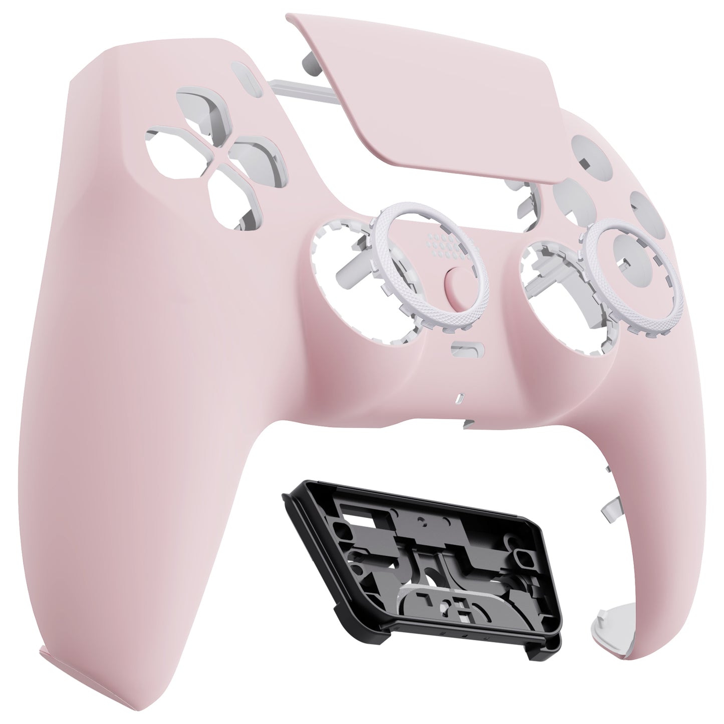 eXtremeRate LUNA Redesigned Replacement Front Shell with Touchpad Compatible with PS5 Controller BDM-010 BDM-020 BDM-030 - Cherry Blossoms Pink eXtremeRate