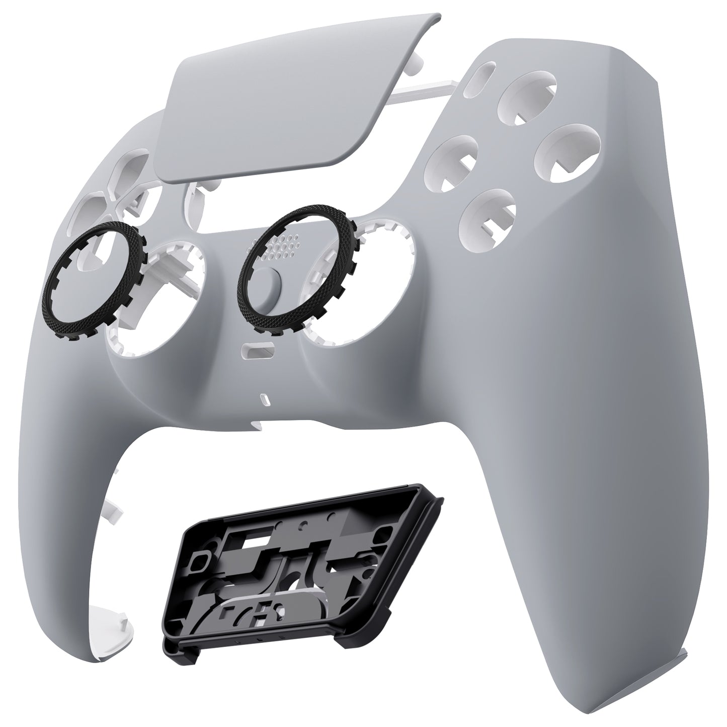 eXtremeRate LUNA Redesigned Replacement Front Shell with Touchpad Compatible with PS5 Controller BDM-010 BDM-020 BDM-030 - New Hope Gray eXtremeRate
