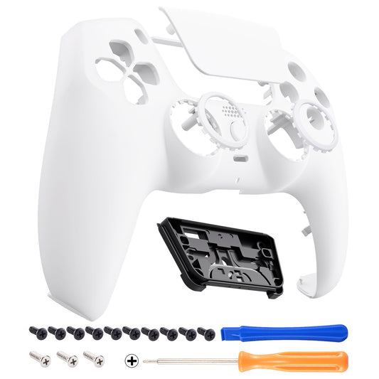 eXtremeRate LUNA Redesigned Replacement Front Shell with Touchpad Compatible with PS5 Controller BDM-010 BDM-020 BDM-030 - White eXtremeRate
