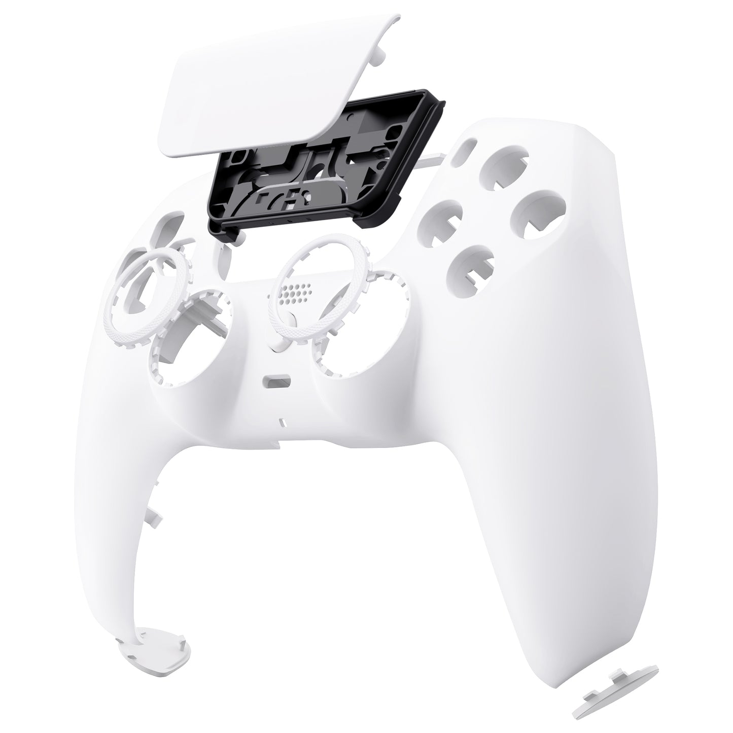 eXtremeRate LUNA Redesigned Replacement Front Shell with Touchpad Compatible with PS5 Controller BDM-010 BDM-020 BDM-030 - White eXtremeRate