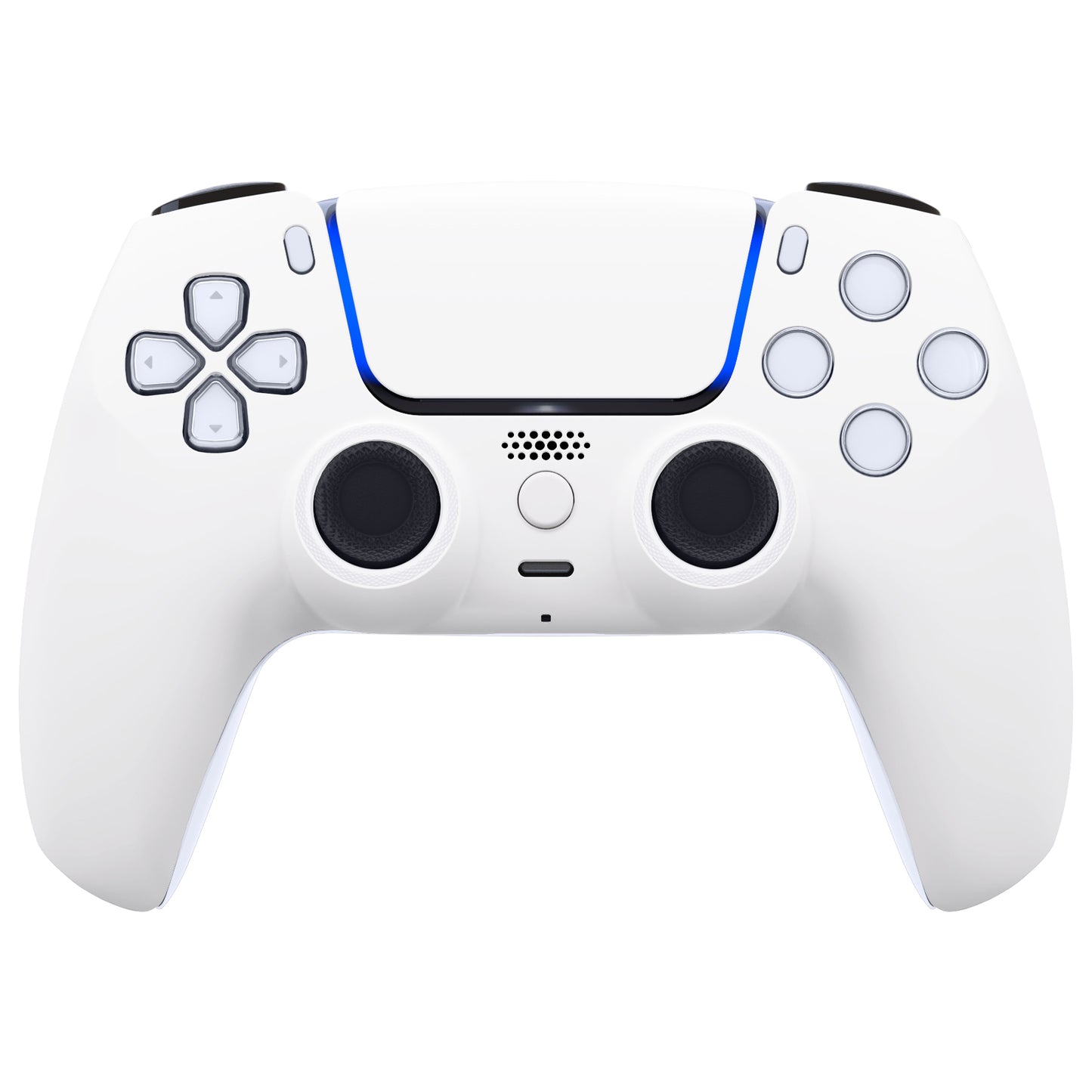 eXtremeRate LUNA Redesigned Replacement Front Shell with Touchpad Compatible with PS5 Controller BDM-010 BDM-020 BDM-030 - White eXtremeRate