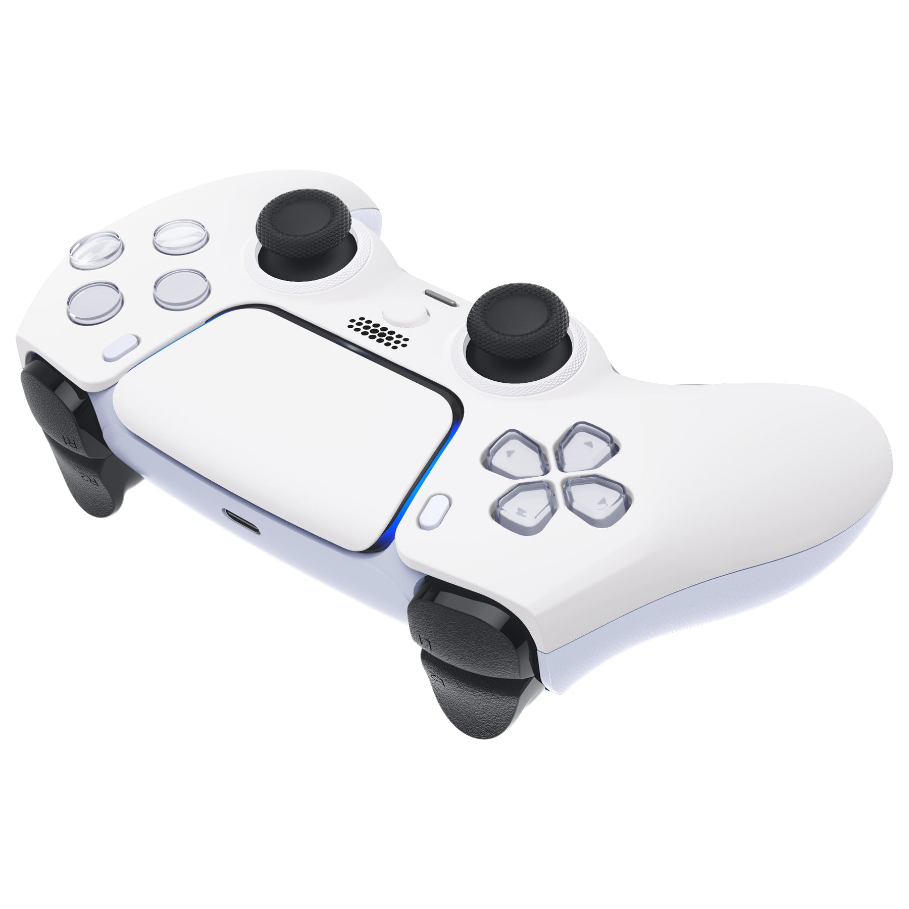 eXtremeRate LUNA Redesigned Replacement Front Shell with Touchpad  Compatible with PS5 Controller BDM-010/020/030/040 - White