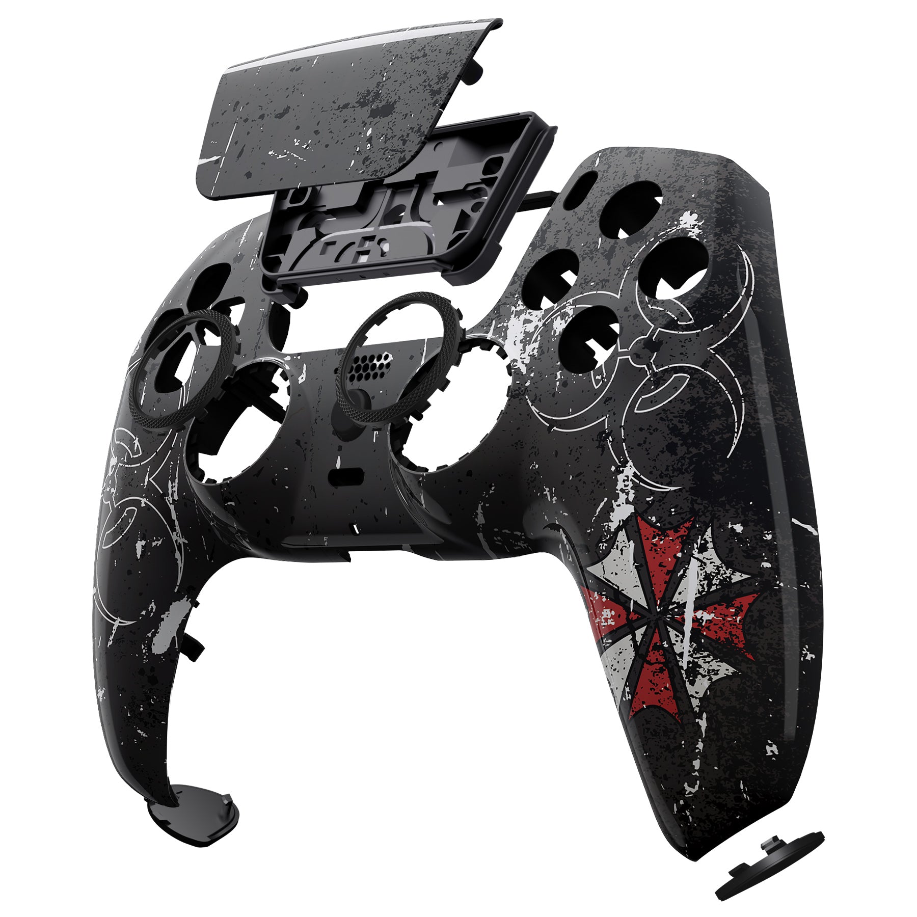 eXtremeRate LUNA Redesigned Replacement Front Shell with Touchpad  Compatible with PS5 Controller BDM-010/020/030/040 - Biohazard