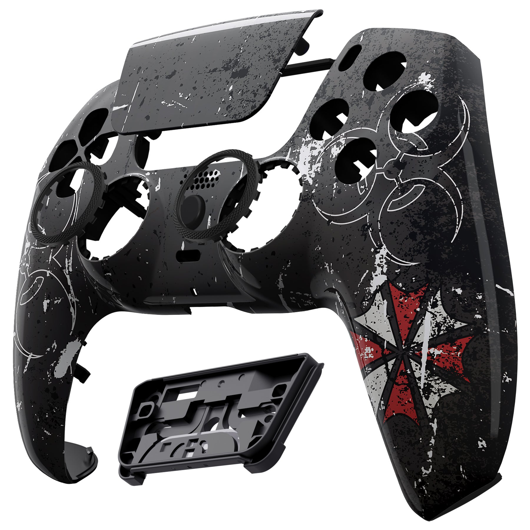 eXtremeRate LUNA Redesigned Replacement Front Shell with Touchpad  Compatible with PS5 Controller BDM-010/020/030/040 - Biohazard