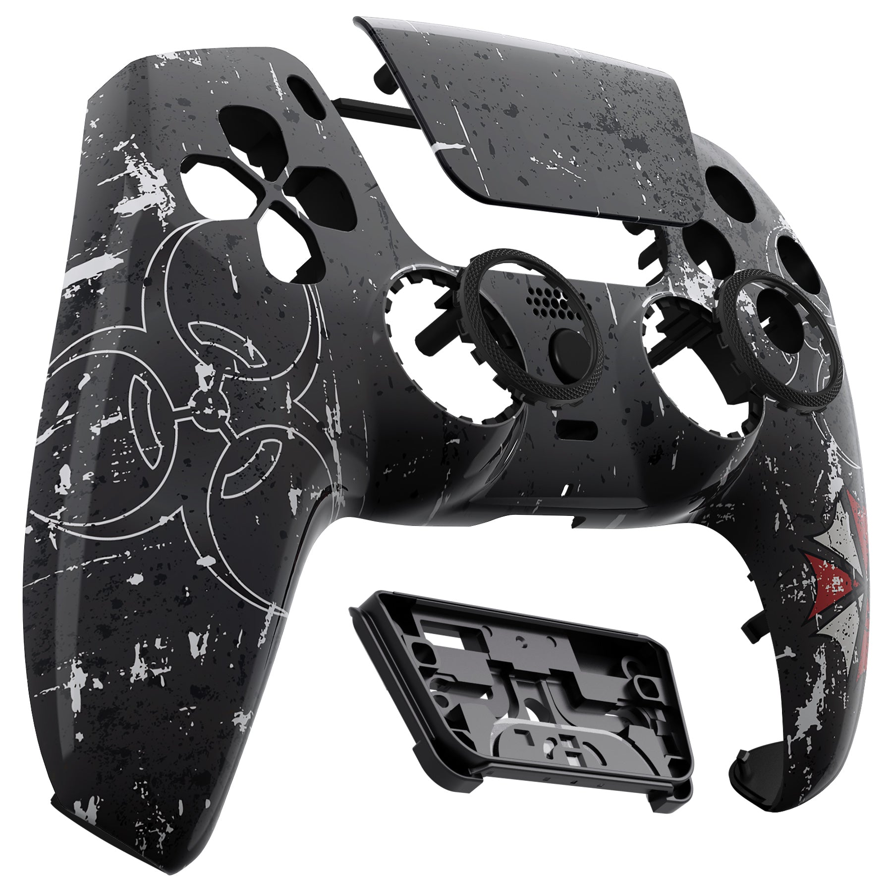 eXtremeRate LUNA Redesigned Replacement Front Shell with Touchpad  Compatible with PS5 Controller BDM-010/020/030/040 - Biohazard