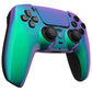 eXtremeRate LUNA Redesigned Replacement Front Shell with Touchpad Compatible with PS5 Controller BDM-010/020/030/040 - Chameleon Green Purple eXtremeRate