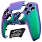 eXtremeRate LUNA Redesigned Replacement Front Shell with Touchpad Compatible with PS5 Controller BDM-010/020/030/040 - Chameleon Green Purple eXtremeRate