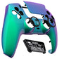 eXtremeRate LUNA Redesigned Replacement Front Shell with Touchpad Compatible with PS5 Controller BDM-010/020/030/040 - Chameleon Green Purple eXtremeRate