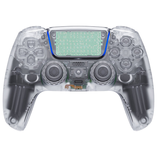 eXtremeRate LUNA Redesigned Replacement Full Set Shells with Buttons Compatible with PS5 Controller BDM-030/040 - Clear eXtremeRate