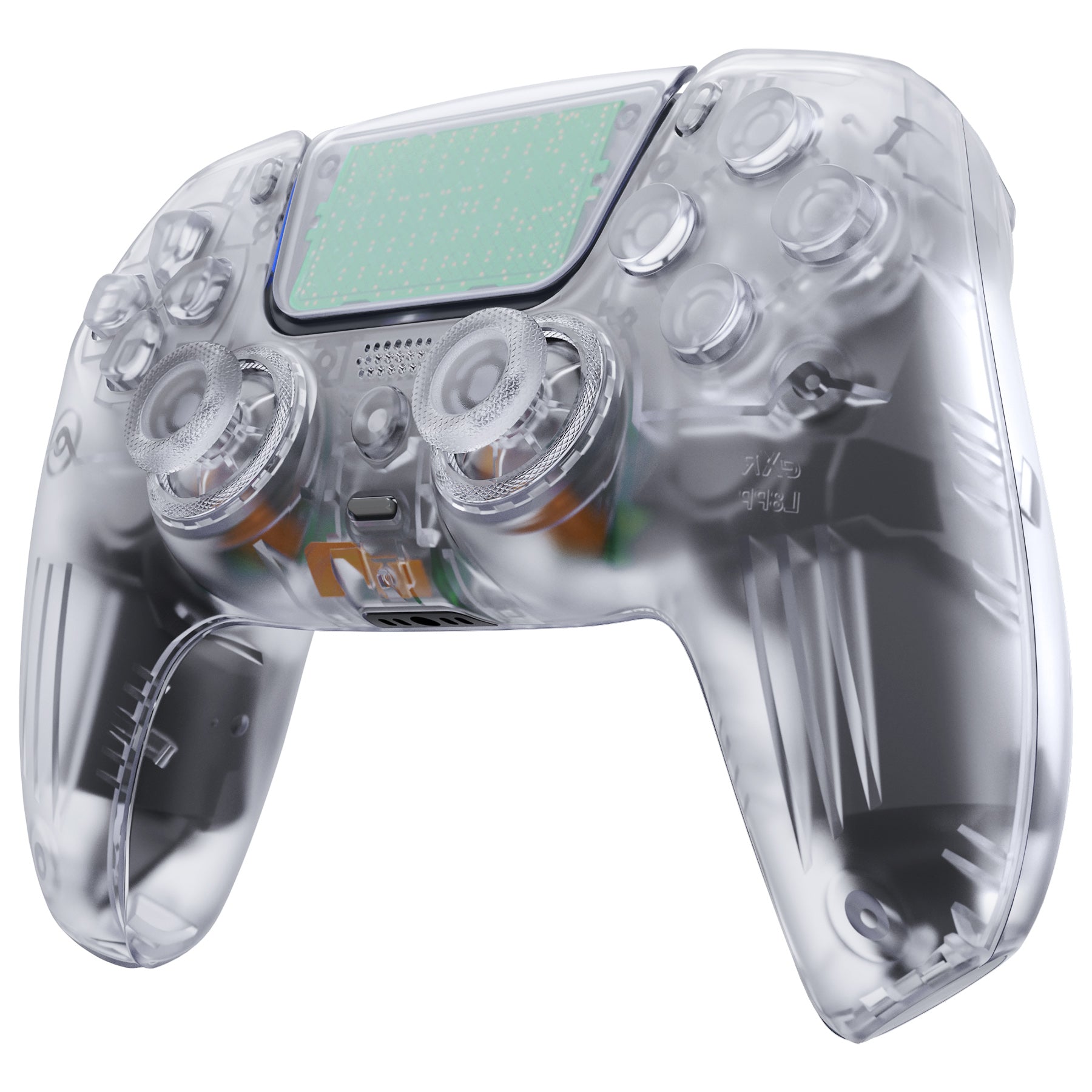 eXtremeRate LUNA Redesigned Replacement Full Set Shells with Buttons Compatible with PS5 Controller BDM-030/040 - Clear eXtremeRate