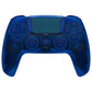 eXtremeRate LUNA Redesigned Replacement Full Set Shells with Buttons Compatible with PS5 Controller BDM-030/040 - Clear Blue eXtremeRate