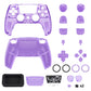 eXtremeRate LUNA Redesigned Replacement Full Set Shells with Buttons Compatible with PS5 Controller BDM-030/040 - Clear Atomic Purple eXtremeRate