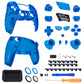 eXtremeRate LUNA Redesigned Replacement Full Set Shells with Buttons Compatible with PS5 Controller BDM-030/040 - Clear Blue eXtremeRate