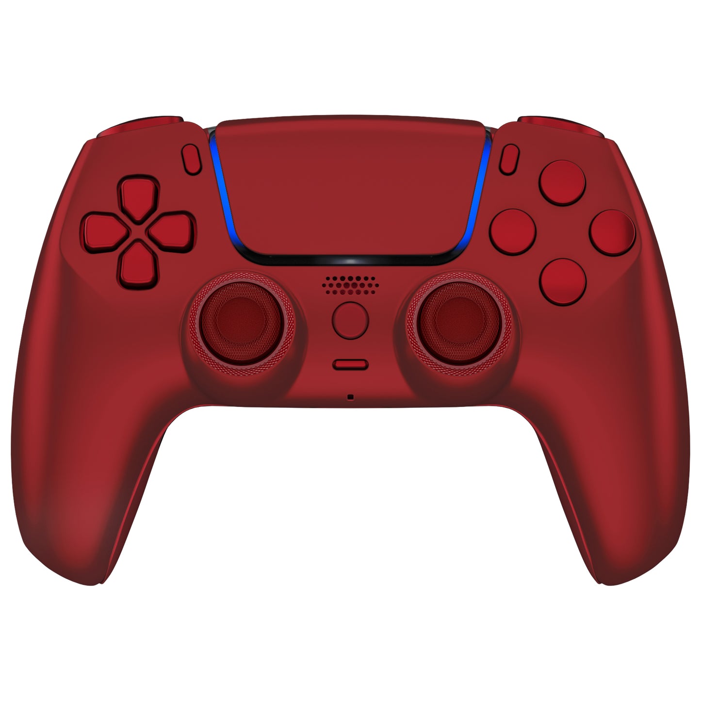 eXtremeRate LUNA Redesigned Replacement Full Set Shells with Buttons Compatible with PS5 Controller BDM-030/040 - Scarlet Red