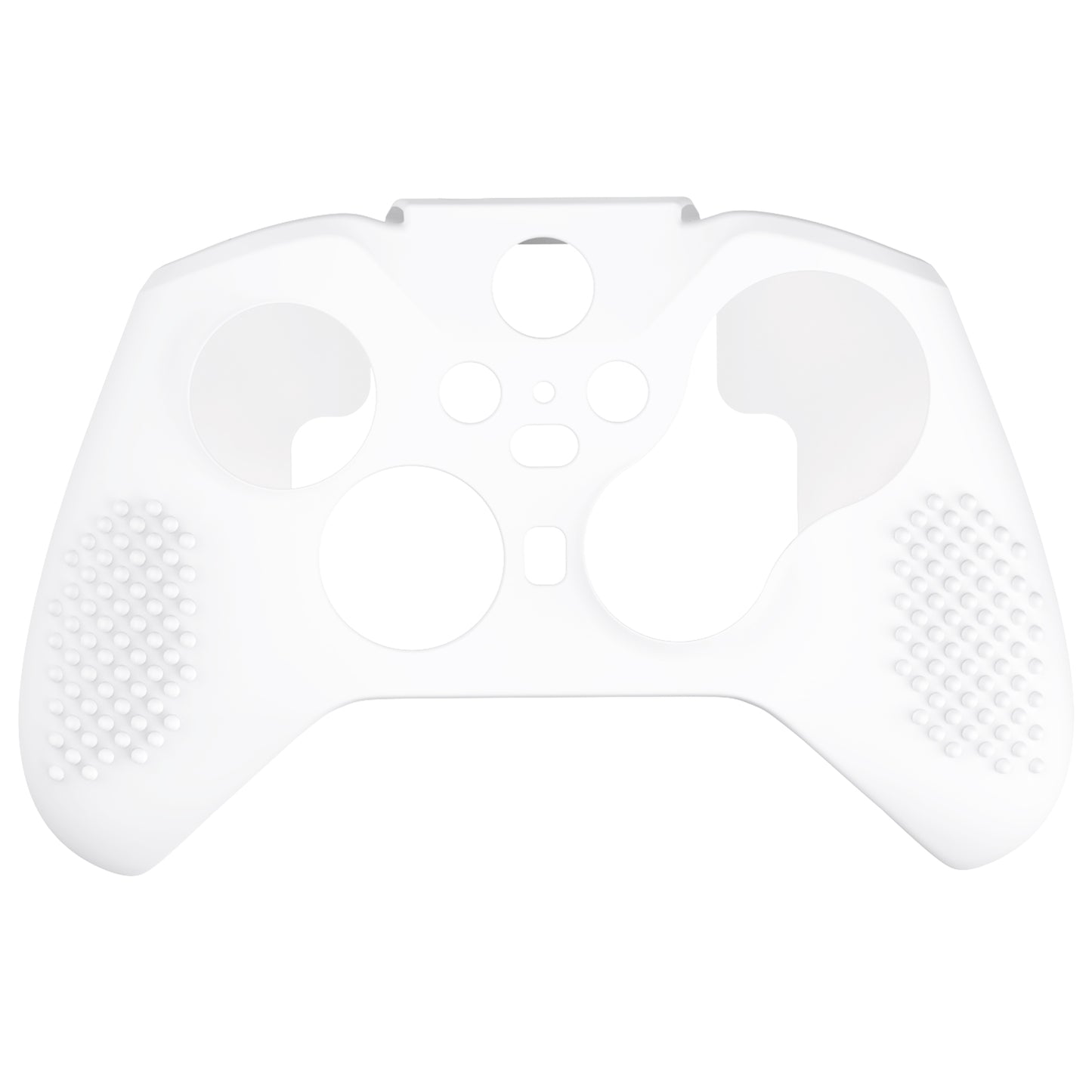 eXtremeRate PlayVital Protective Anti-Slip Silicone Case with Thumb Grips Caps for Xbox One Elite Series 2 & Elite 2 Core Controller - White