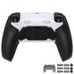 eXtremeRate RISE4 Plus MAX Back Paddles Kit with Clicky Trigger Stops & Rubberized Grip for PS5 Controller BDM-030/040 /050 - Rubberized White Black - Black