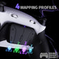 eXtremeRate RISE4 Plus MAX Back Paddles Kit with Clicky Trigger Stops & Rubberized Grip for PS5 Controller BDM-030/040 /050 - Rubberized White Black - Black