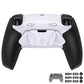 eXtremeRate RISE4 Plus MAX Back Paddles Kit with Clicky Trigger Stops & Rubberized Grip for PS5 Controller BDM-030/040 /050 - Rubberized White Black - White