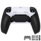 eXtremeRate RISE Plus MAX Back Paddles Kit with Clicky Trigger Stops & Rubberized Grip for PS5 Controller BDM-030/040/050 - White Black - Black