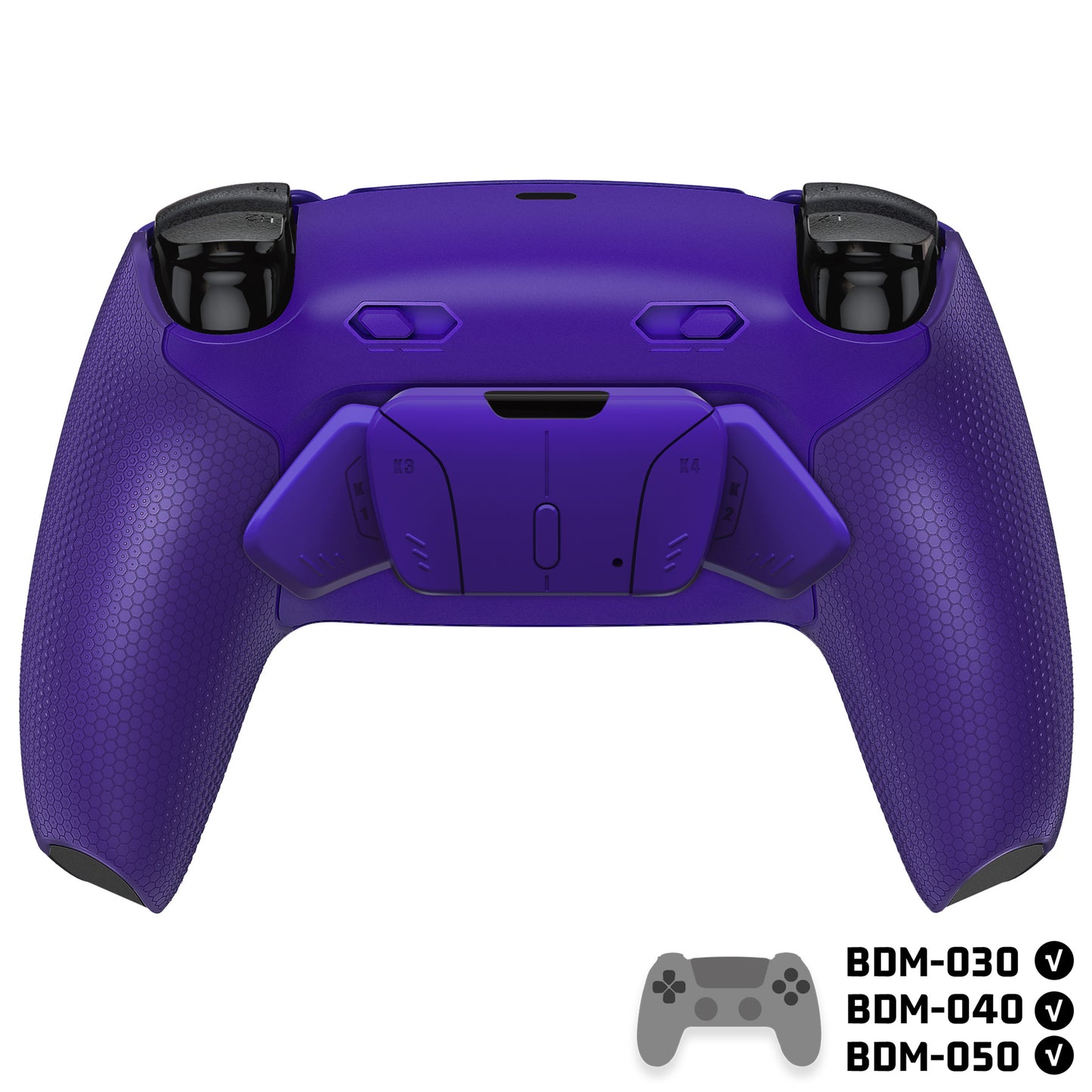 eXtremeRate RISE4 Plus MAX Back Paddles Kit with Clicky Trigger Stops & Rubberized Grip for PS5 Controller BDM-030/040 /050 - Rubberized Galactic Purple