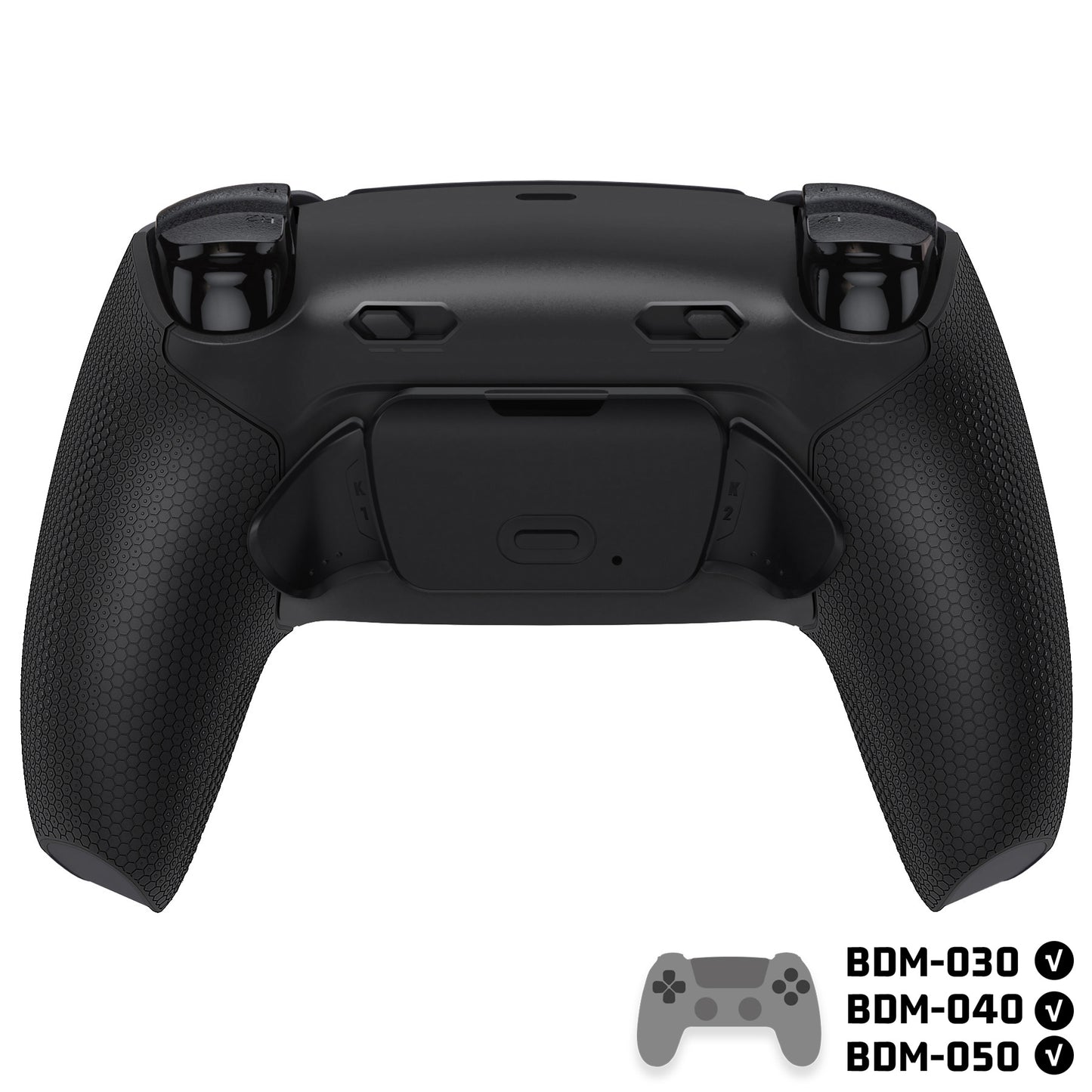 eXtremeRate RISE Plus MAX Back Paddles Kit with Clicky Trigger Stops & Rubberized Grip for PS5 Controller BDM-030/040 /050 - Rubberized Black