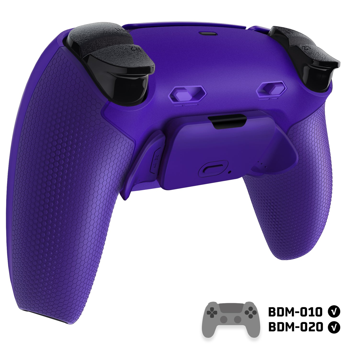 eXtremeRate RISE Plus MAX Back Paddles Kit with Clicky Trigger Stops & Rubberized Grip for PS5 Controller BDM-010/020 - Rubberized Galactic Purple