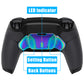 eXtremeRate Rainbow Aura Blue & Purple Real Metal Buttons (RMB) Version RISE4 Remap Kit for PS5 Controller BDM-010/020 - Rubberized Black eXtremeRate
