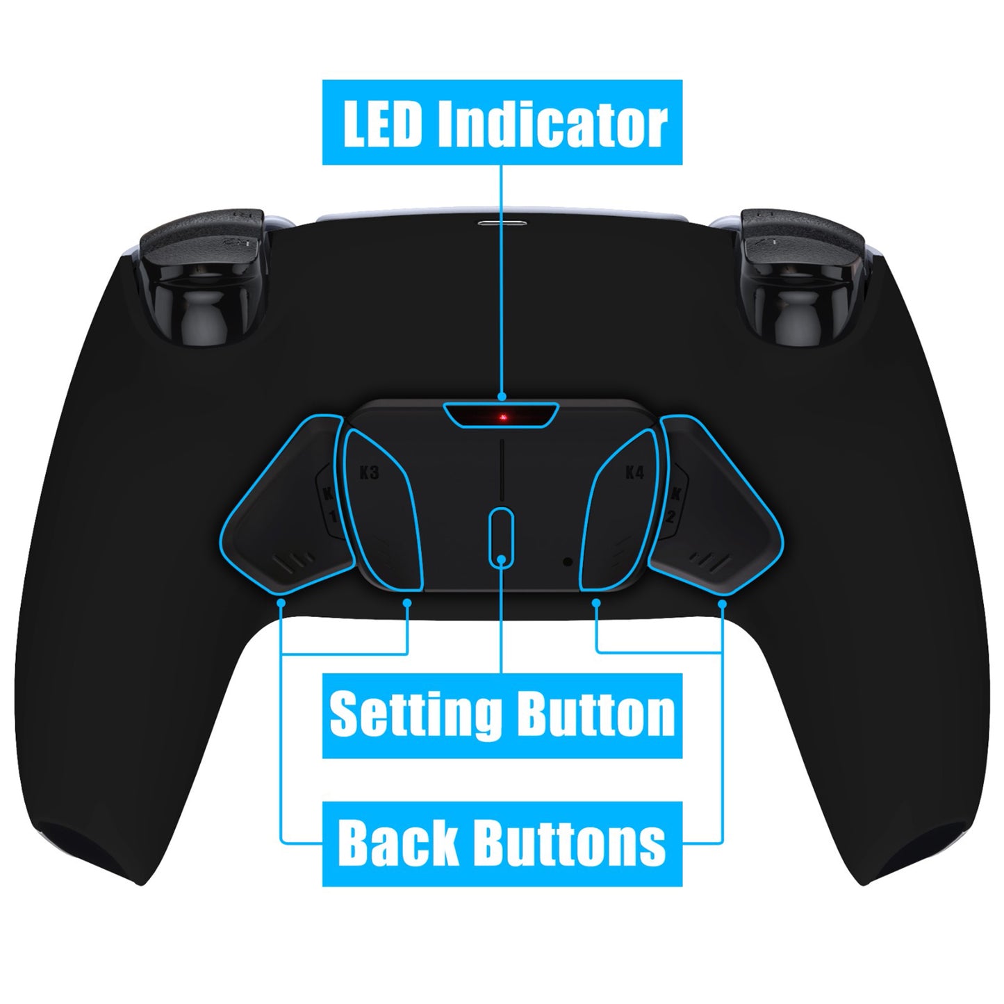 eXtremeRate Remappable RISE4 V3 Remap Kit for PS5 Controller BDM-030/040/050 - Black