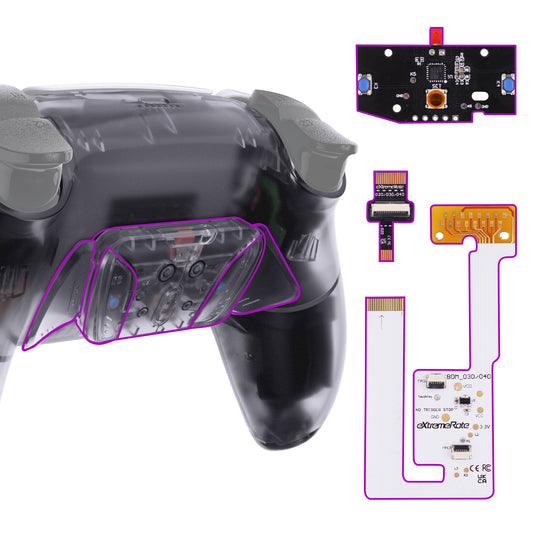 eXtremeRate Remappable RISE4 V3 Remap Kit for PS5 Controller BDM-030/040/050 - Clear