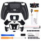 eXtremeRate Remappable RISE4 V3 Remap Kit for PS5 Controller BDM-030/040/050 - Graphite Carbon Fiber