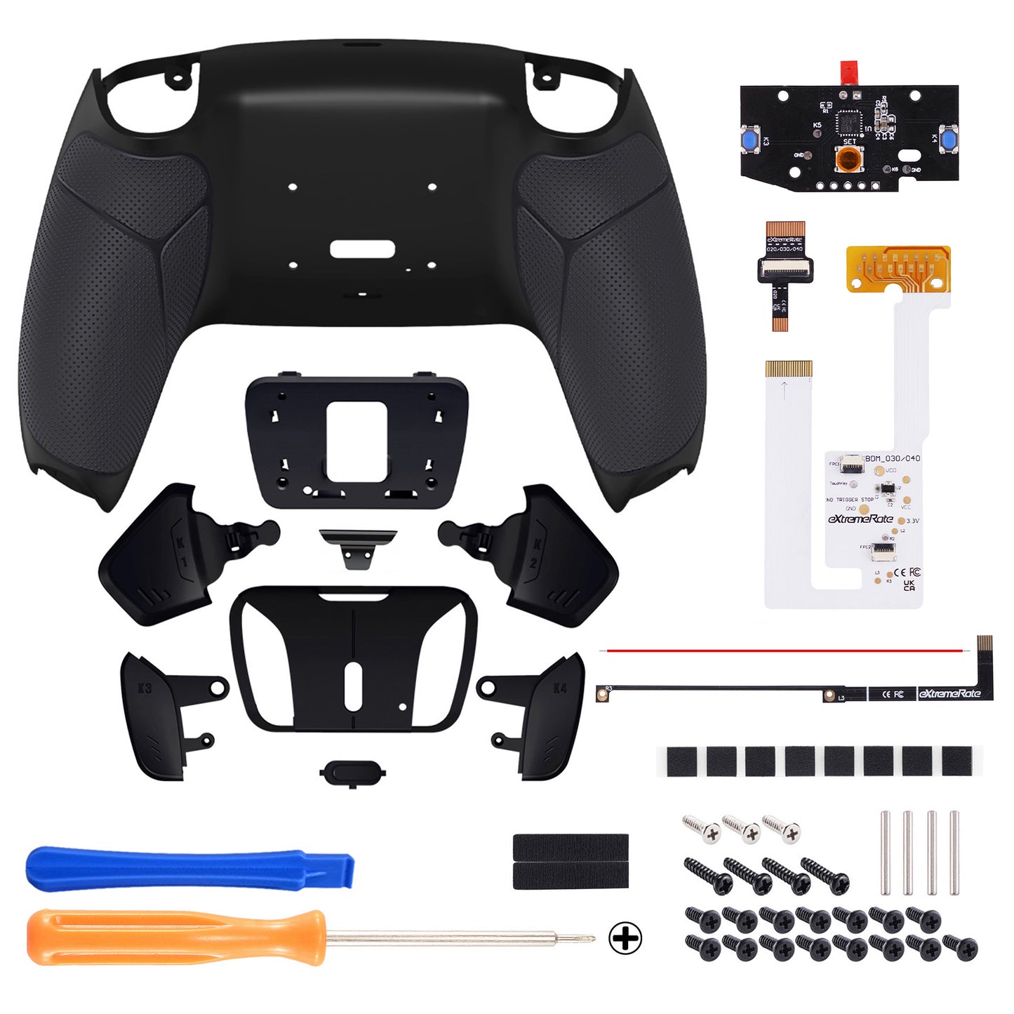 eXtremeRate Remappable RISE4 V3 Remap Kit for PS5 Controller BDM-030/040/050 - Rubberized Black