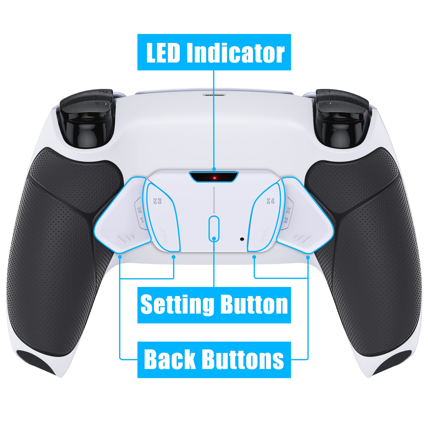 eXtremeRate Remappable RISE4 V3 Remap Kit for PS5 Controller BDM-030/040/050 - Rubberized New Hope Gray & Classic Gray eXtremeRate