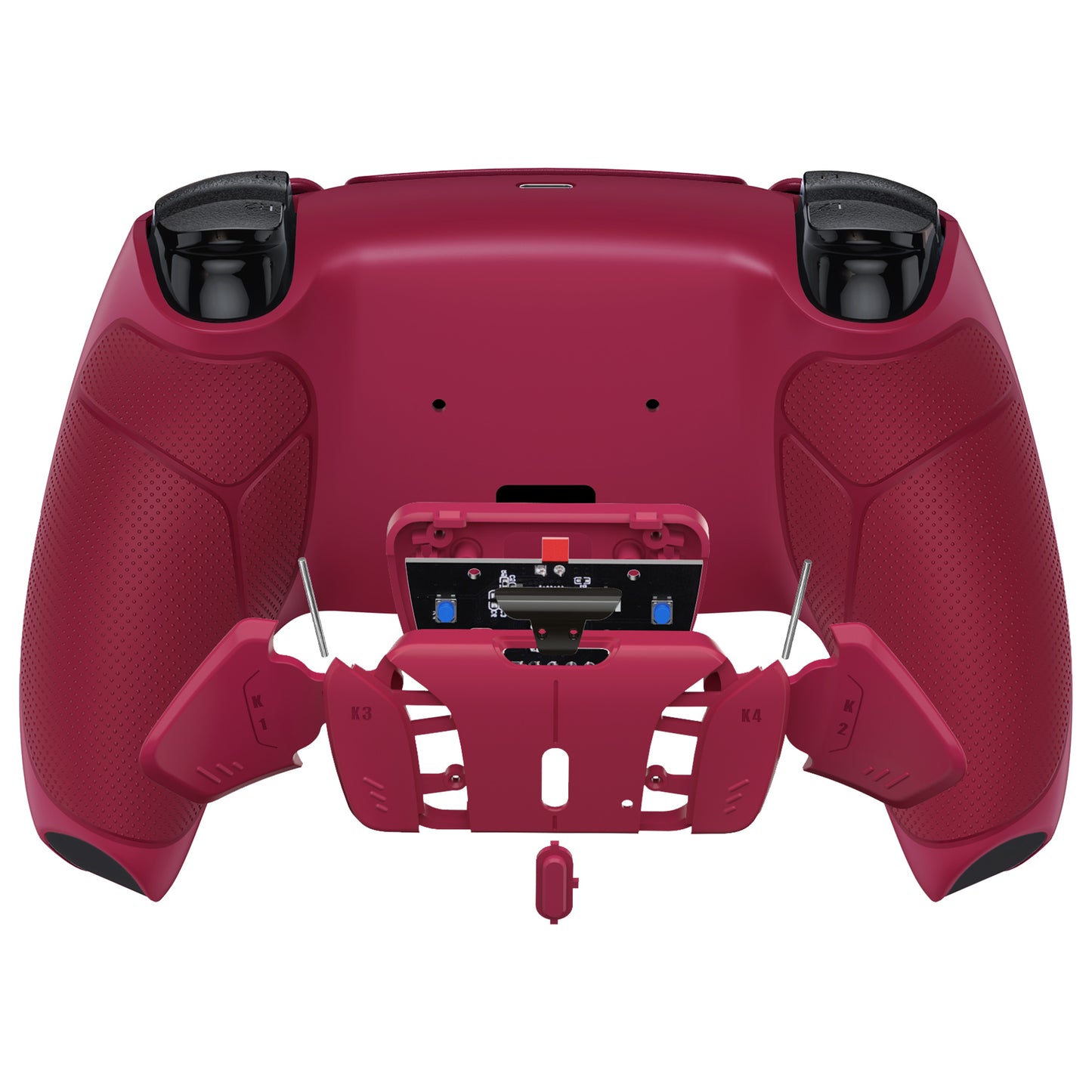 eXtremeRate Remappable RISE4 V3 Remap Kit for PS5 Controller BDM-030/040/050 - Rubberized Cosmic Red