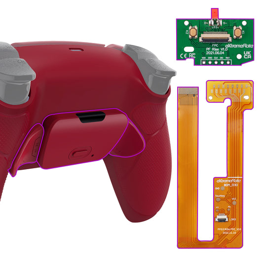 eXtremeRate Remappable RISE Remap Kit for PS5 Controller BDM-030/040 - Rubberized Volcanic Red eXtremeRate